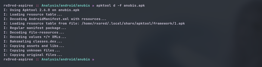 extracting with apktool