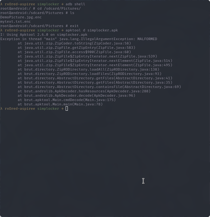 apk tool fails