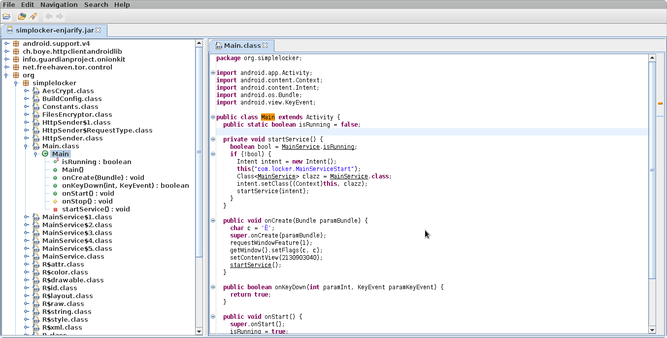 decompiled source code