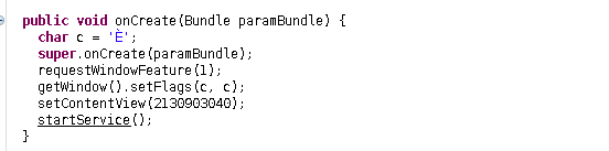 onCreate function